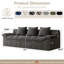Causeuse de 71 po avec accoudoirs inclinables et coussin double 71 po.-981794769