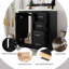 Meuble-lavabo noir 30 po avec lavabo en céramique, structure en bois massif, 3 tiroirs et portes à fermeture douce-1382222833