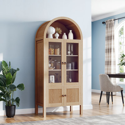 Garde-manger moderne 71 po avec DEL, verre trempé et rangement