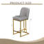 Ensemble de 2 chaises de bar pivotantes de style moderne avec un design simple et créatif