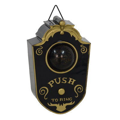 7.1" Creepy Animatronic Doorbell With Glowing Eyeball, Sound & Motion Activated Prop With Piercing Doorbell Sound