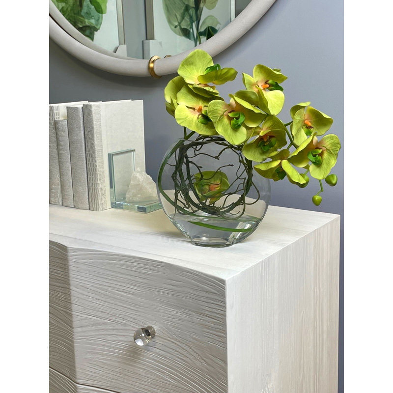 Orchid Arrangement in Glass Vase