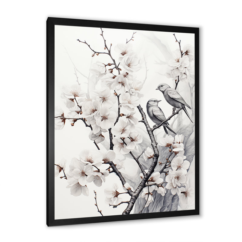 «Bird Tree», impression sur toile, Cadre photo noir, H 20 po x l 12 po x P 1 po