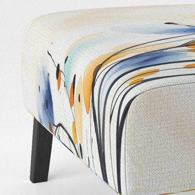 Fleurs abstraites - Fauteuil de chambre rembourré traditionnel