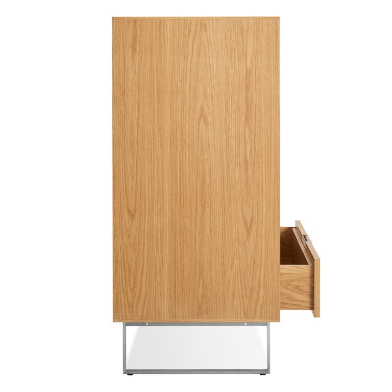 Series 11 5 - Drawer Dresser, Stainless Steel/White Oak