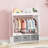 Elegant Kids Dress Up Wardrobe Closet With Child-size Mirror, Open Kids Armoire Wardrobe With 3-tier Storage Shelf And 3 Storage Drawers For Costume, Hats, Shoes And Other Things, Cloud Shaped-1942440150