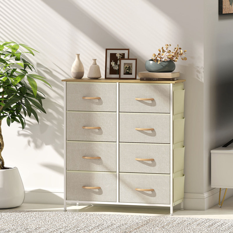 86cm W 8 - Drawer Chest of Drawers, Beige