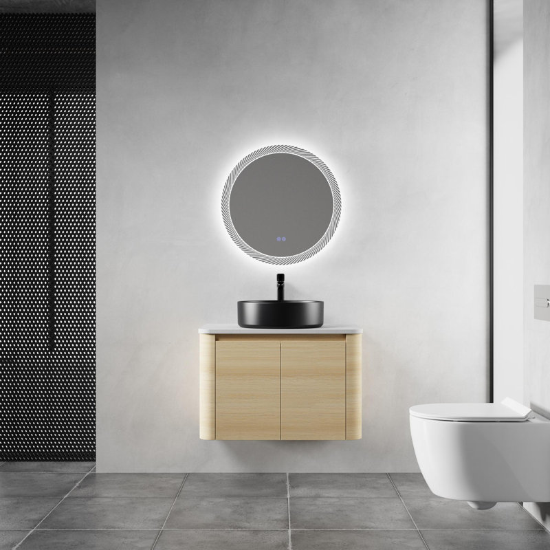 Meuble-lavabo mural 30 po avec 2 portes à fermeture douce