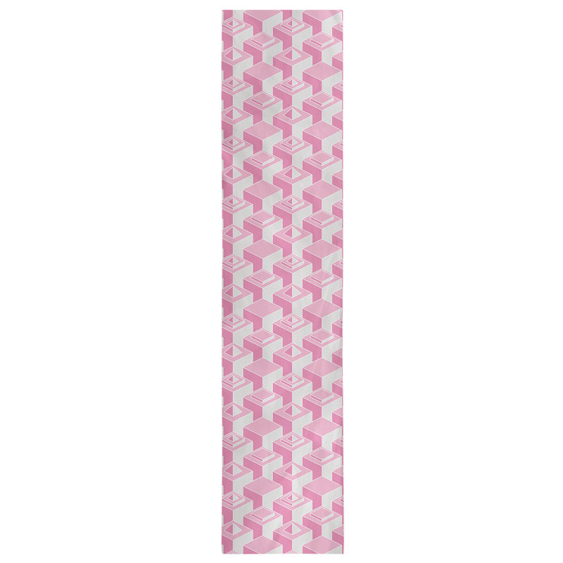 Chemin de table Classic Skyscrapers, 16 po x 72 po, Rose