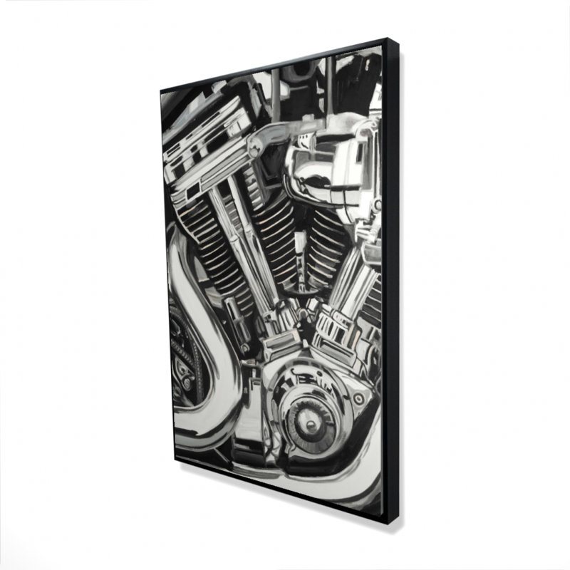 "Mécanisme d'une moto" sur toile