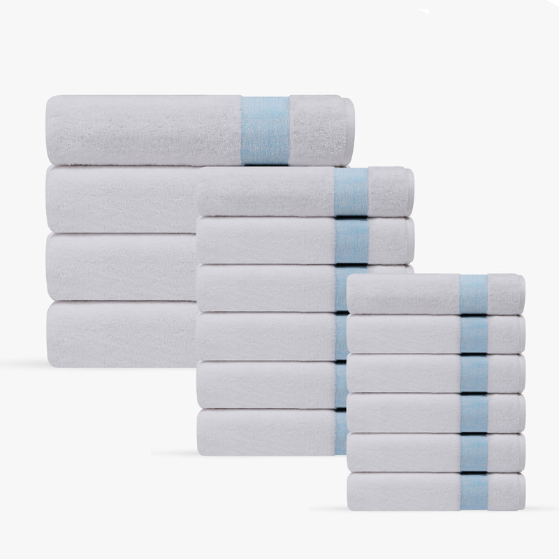 Jonnae 16 pcs Turkish Towels Set, Seaglass