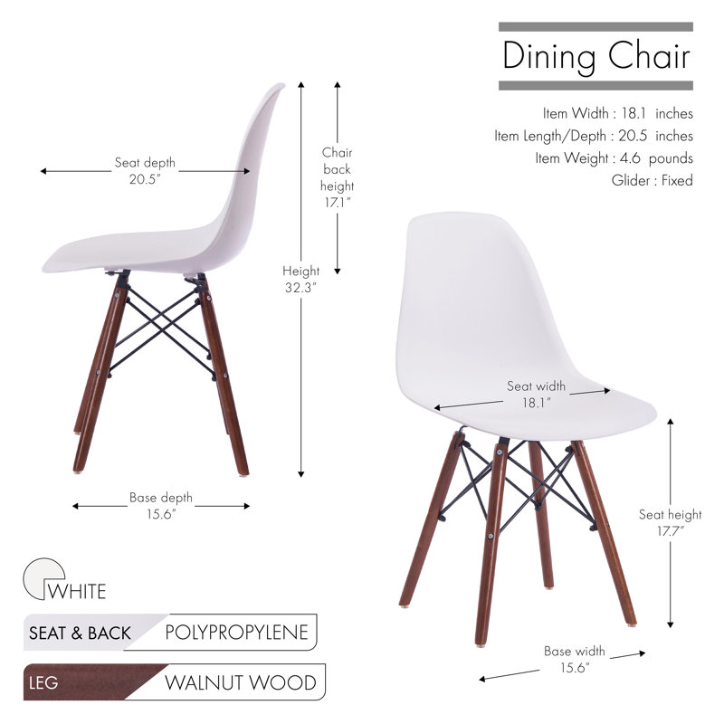 Chaise d'appoint Custer, Blanc, 4