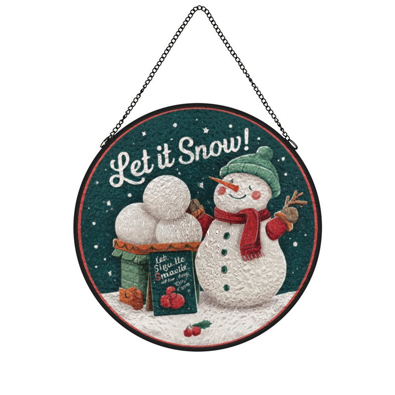 Let It Snow Snowman, 11,8 x 11,8 po (30 x 30 cm)