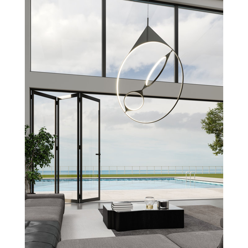 Serif 3 - Light LED Chandelier, 152.88" H x 23.75" W x 9.75" D