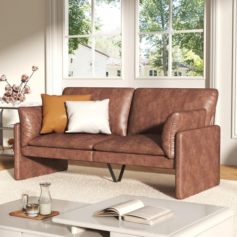 Shellene 2 Seater Teddy Sofa, Brown