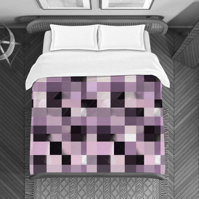 Housse de couette à carreaux