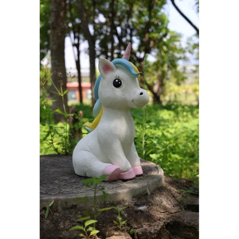 Sitting Unicorn Polyresin Statue
