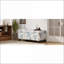 Repose-pieds avec tissu floral, rangement à fermeture en douceur, siège / repose-pieds multifonctionnel pour le salon, la chambre à coucher | Noir | Bois