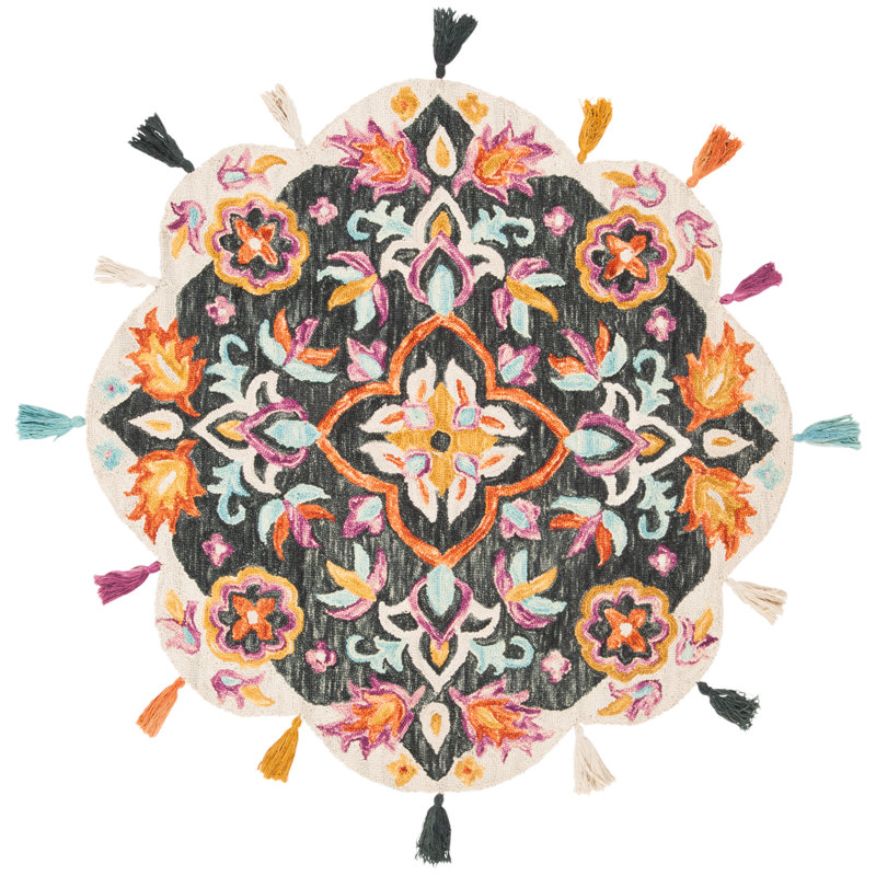 Greenbriar Novelty Hand Tufted Wool Oriental Rug, Round 7'