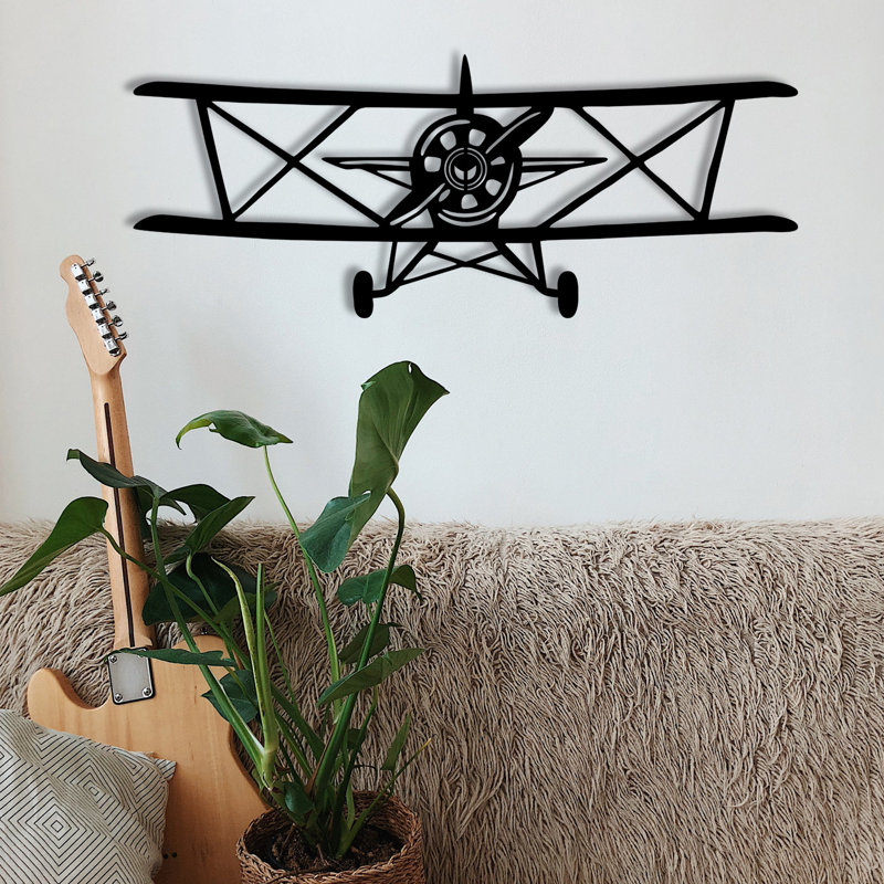 Accessoire mural élégant en métal noir élégant 25,9 po x 10,2 po | Fabrication 100% métal, épaisseur: 0,05 pouce | Parfait pour la décoration intérieure, l'esthétique moderne et le design intérieur élégant