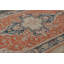 Antique Afghani Heriz Medallion Rug In Orange And Blue Tones - Rug & Kilim