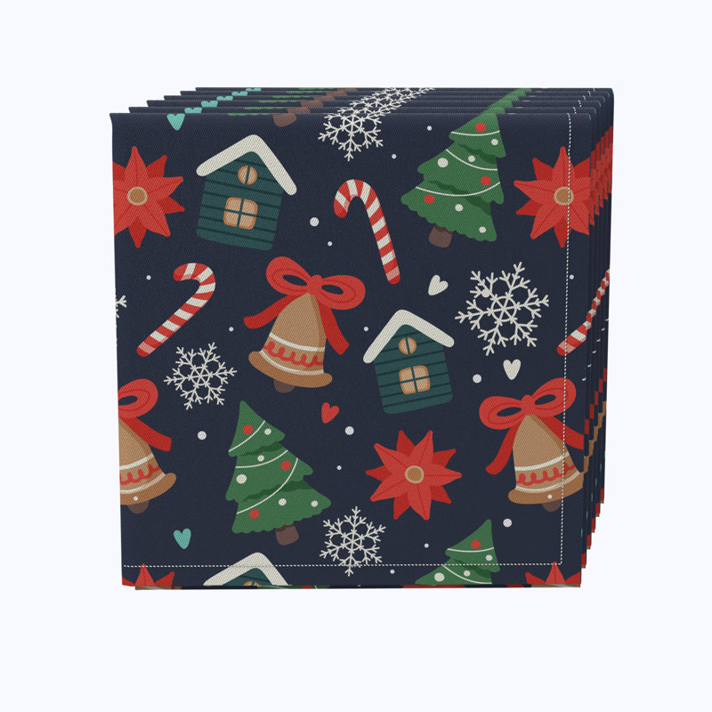 Eliana-Lucia 100% Cotton Abstract Square Napkin