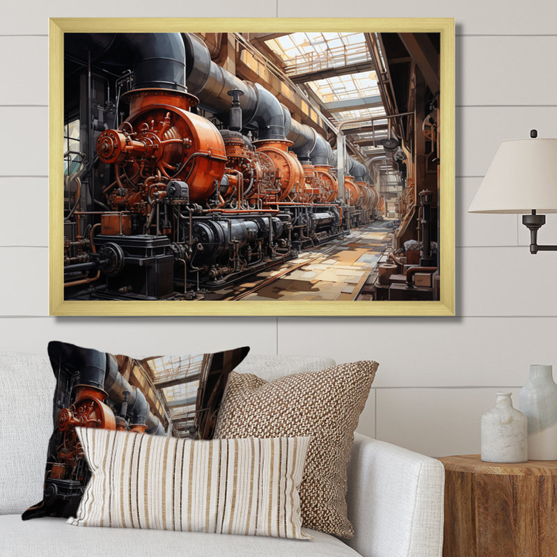 «Power Plants Powerful Energies III» sur toile, Cadre doré à une seule photo, H 24 po x l 32 po x P 1 po