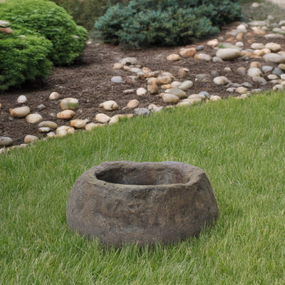  Énorme rocher décoratif réaliste en fausse pierre de grès artificiel pour l'aménagement paysager et l'utilité Pierre résistante aux intempéries pour le jardin, le patio, le jardin, l'ellipsoïde