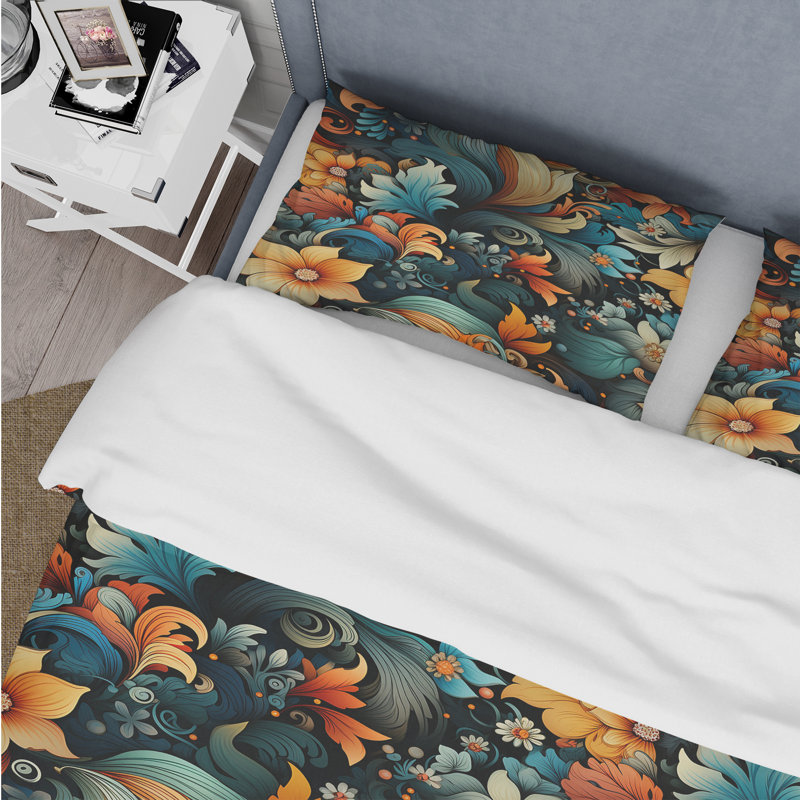 Literie bohémienne à motif cachemire III, Housse de couette pour très grand lit et 2 très