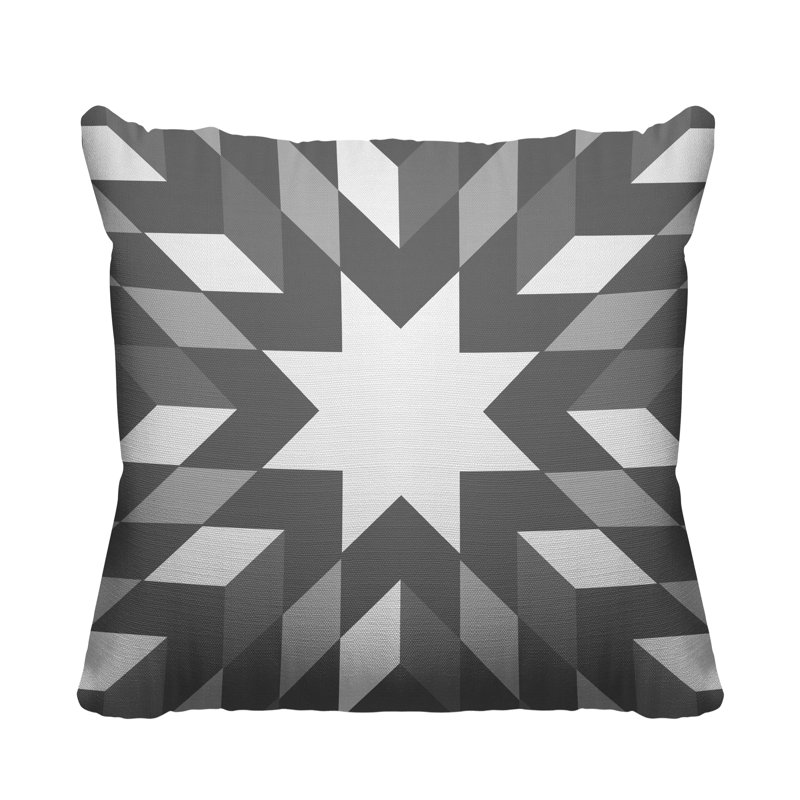 Coussin intérieur / extérieur Lynn Country, L 17 po x H 17 po, Gris