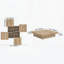 Table basse carrée en placage avec plateau coulissant et beaucoup de rangement-496815723