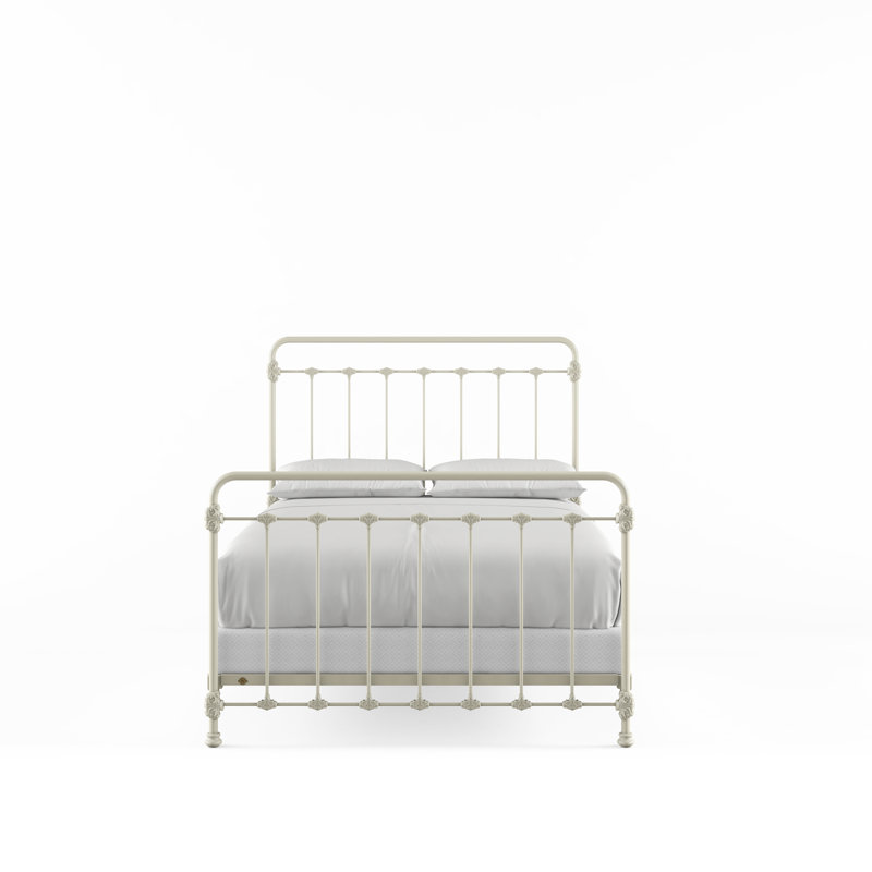 160 Picket Fence Bed | Complete Standard, Gloss Off-White, Queen