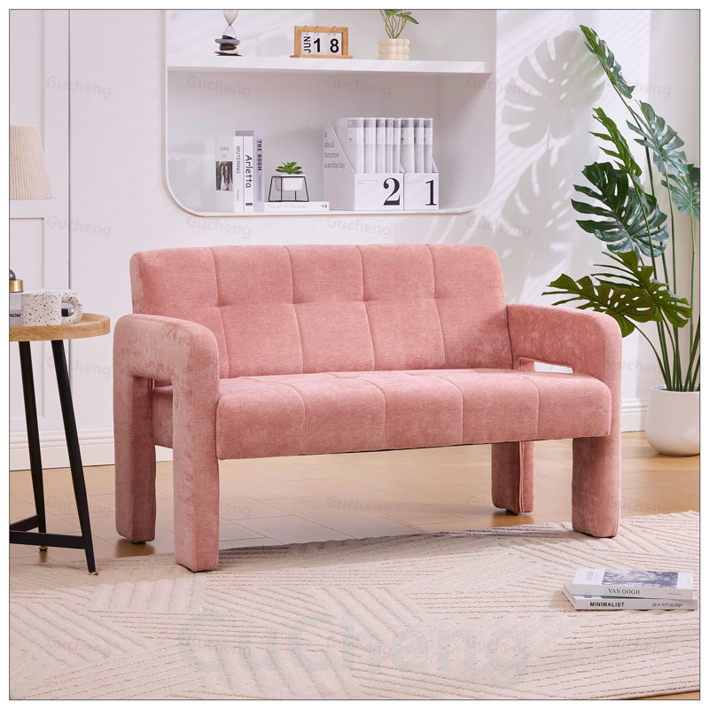 Canapé compact avec accoudoirs doubles Nordic Modern, Rose