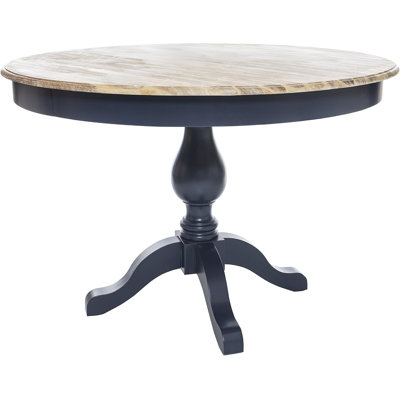 Bayou Round Solid Wood Top Dining Table