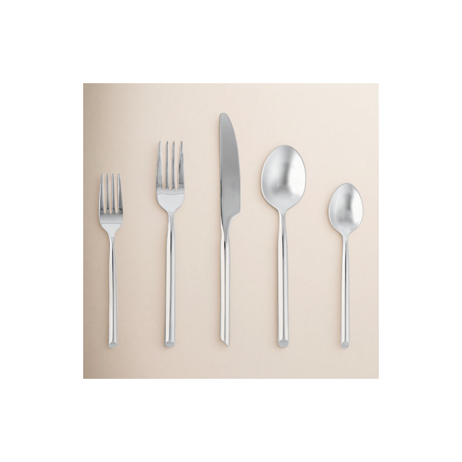 Capri 5 Piece 18/10 Stainless Steel Flatware Set, Service for 1
