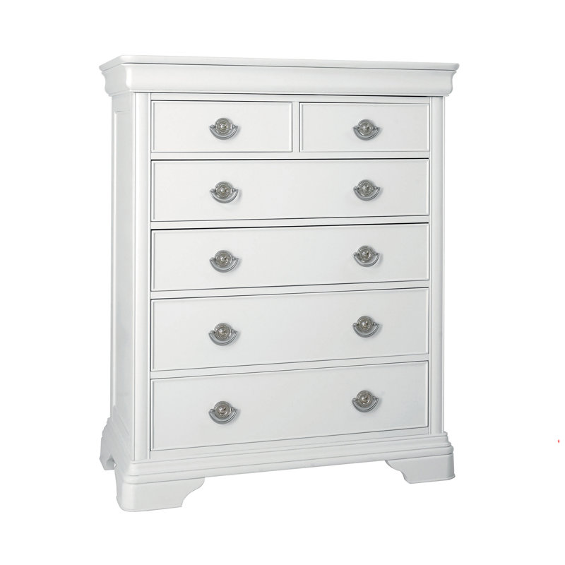 Aaden White 6 Drawer Chest