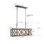 Rakeria 4 - Light Black/Brown Square/Rectangle Pendant