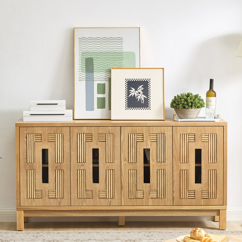 Buffet 61 "avec 4 portes 61", Bois naturel
