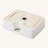 16"X12" White Ceramic Rectangular Vessel Bathroom Sink