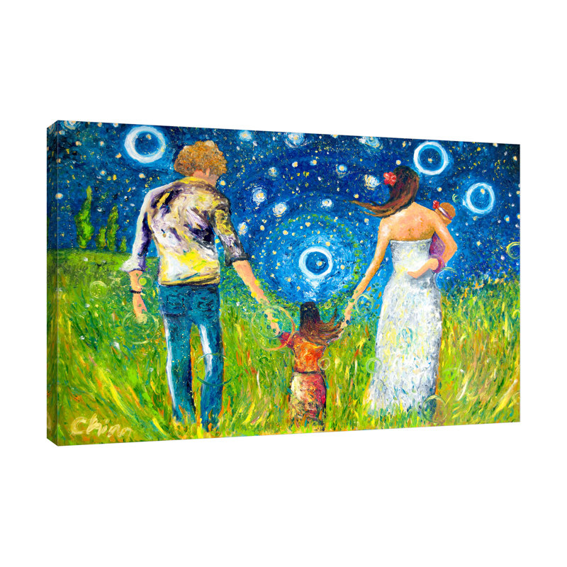 «Family», toile tendue par Chiara Magni, H 12 po x l 18 po x P 1,5 po