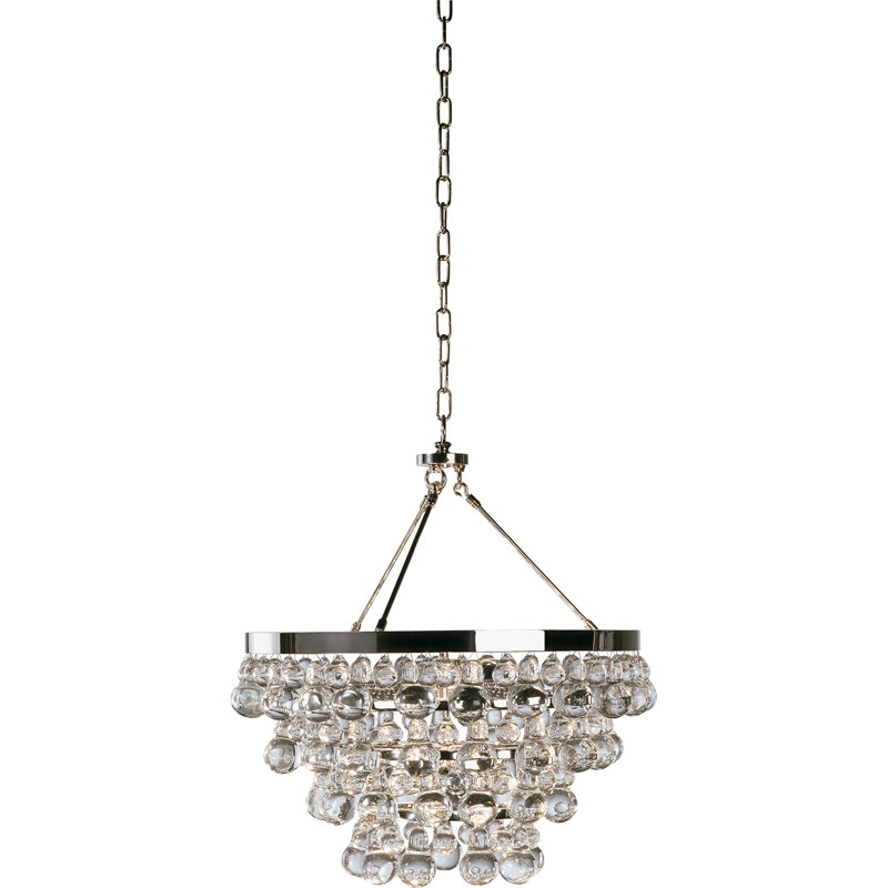 Lustre spectaculaire à 4 lumières Bling Bling, Nickel poli