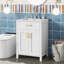 Ensemble de meuble-lavabo simple 24,2 po avec plateau en céramique Sarjeet-2007654914