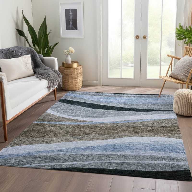 Segin Machine Washable Indoor/Outdoor Rug, Rectangle 10' x 14'