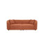 Canapé incurvé contemporain de 87 po de couleur orange: siège moelleux, conception épurée et structure durable - idéal pour les espaces de vie élégants-624138524