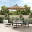 Abat-jour de patio extérieur en acier et polyester 118,1 pouces Taupe Cantilever