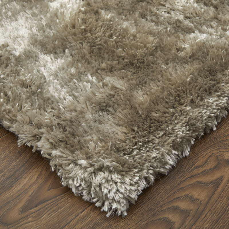 Tapis de zone taupe touffeté à la main Kennon, Rectangle 5 pi x 8 pi