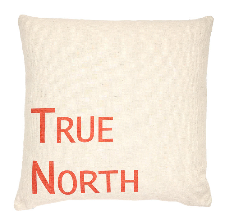O Canada Lyrics Cotton Blend Throw Pillow, 22" x 22" , Red