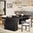 63" Rectangular Dining Table with Double Hidden Storage Space