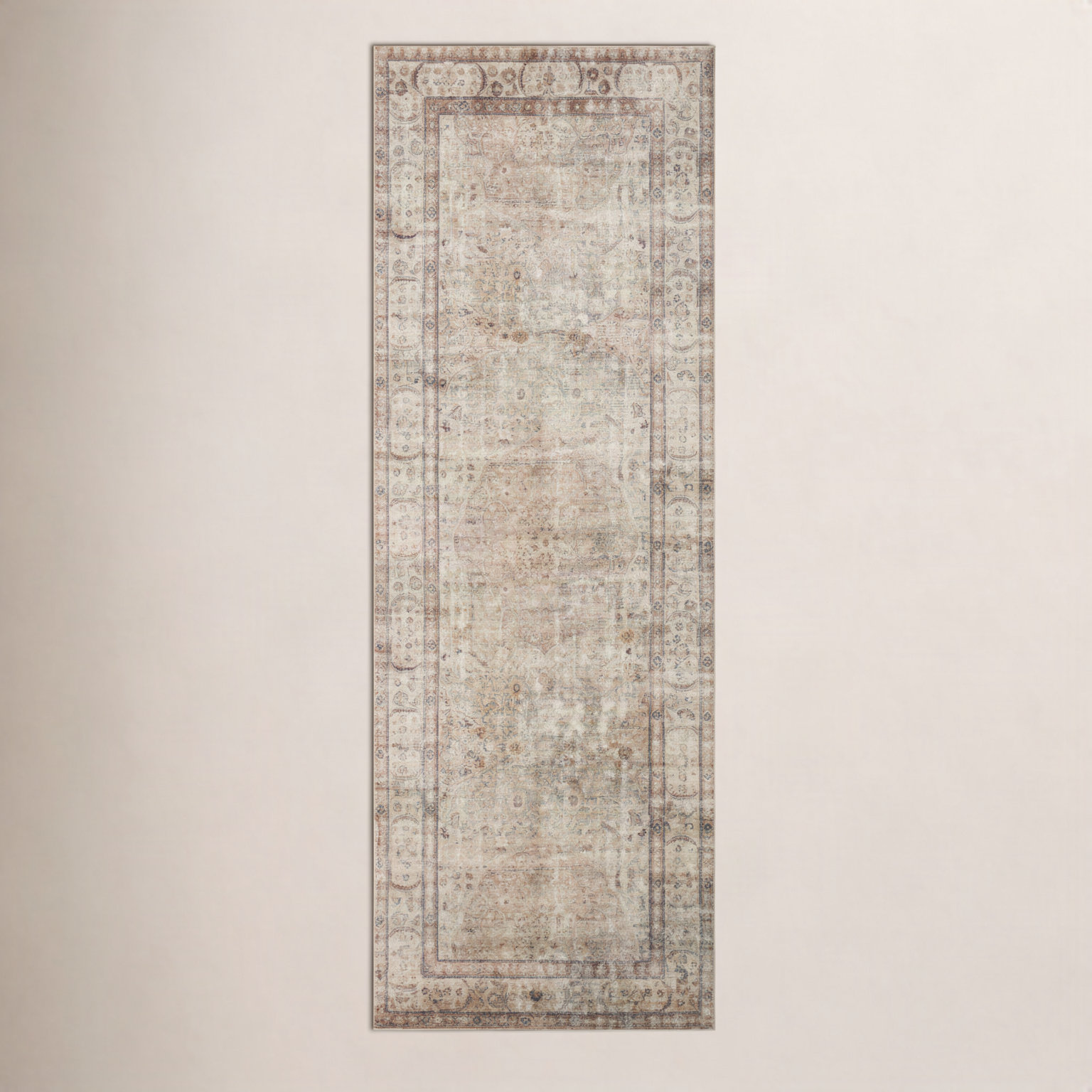 Margot Antique Sage Oriental Rug, Runner 2'6" x 7'6"