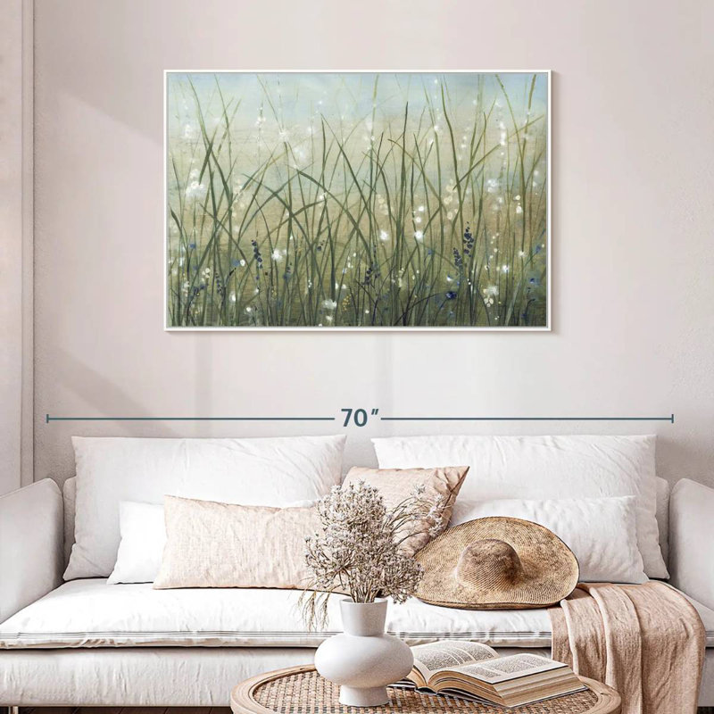Meadow Bliss II, Cadre flottant blanc, 43 po x 29 po
